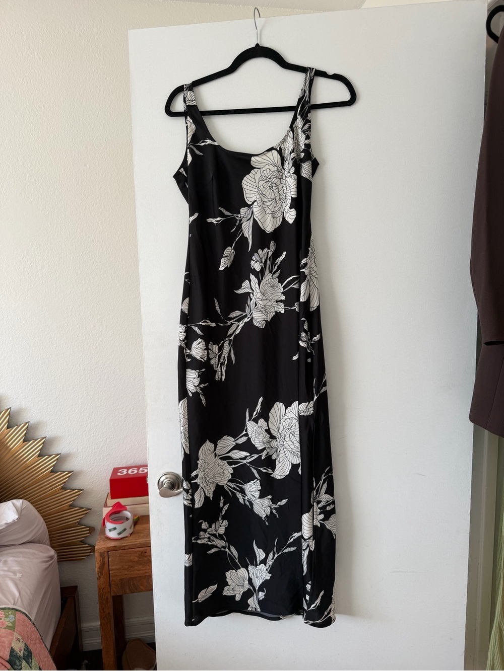 a new day Black Floral Maxi Slip Dress